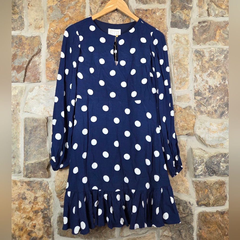 NWT Sail To Sable STS Polka Dot Ruffle Dress